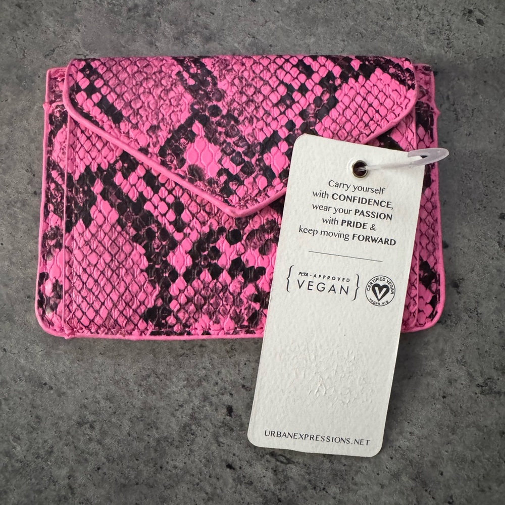 Urban Expressions Vibrant Pink Snake Card holder